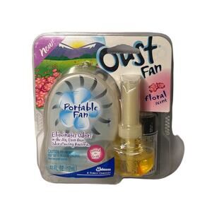 OUST PORTABLE FAN Floral Scent Oil Sealed Free Standing Fan NEW RARE